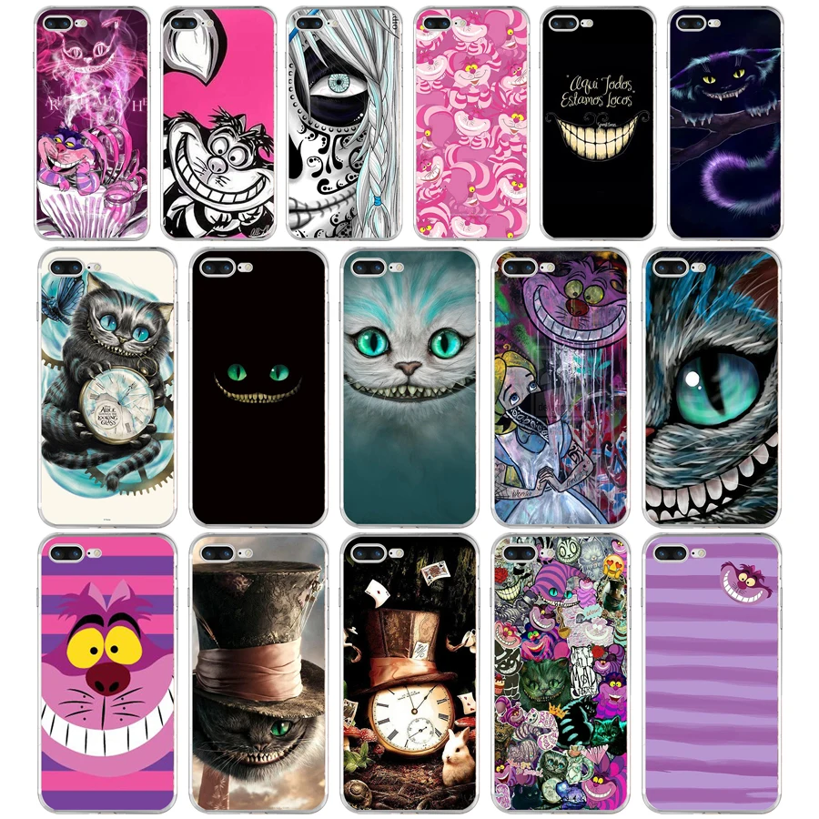 027FG Алиса в стране чудес кошка маска Мягкий ТПУ силиконовый чехол для Apple iPhone5 5s se 6
