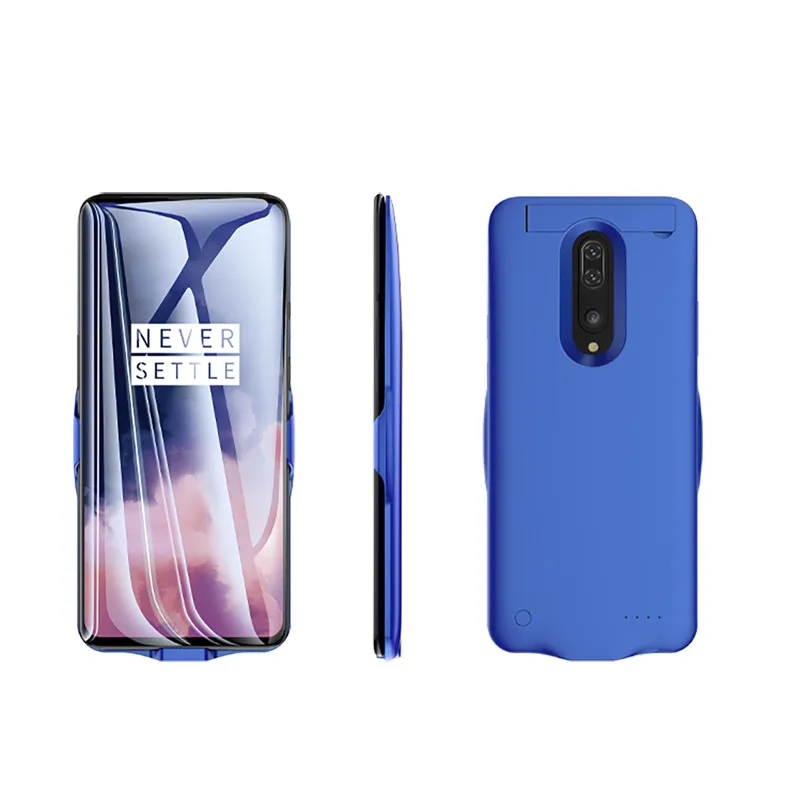 OnePlus 7TPro-Blue Тонкий чехол для зарядного устройства для Oneplus 7 T, внешний аккумулятор, запасная задняя крышка для One Plus 7T Pro 1+ 7 T, задняя крышка с зажимом для аккумулятора, чехол для телефона s - Цвет: OnePlus 7TPro-Blue