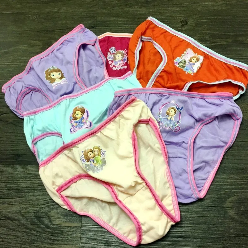6 шт./лот штаны с героями мультфильмов детское белье принцессы для девочек