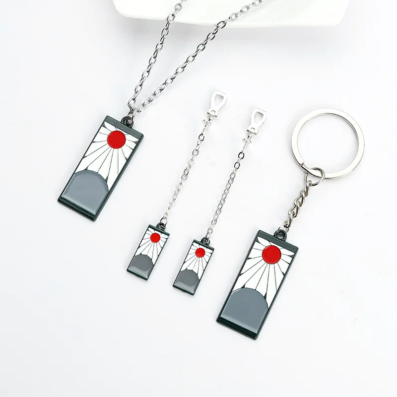 

Student Necklace Creative Fashion Keychain Demon Slayer Blade Earrings Necklace Jewelry Anime Cartoon Girly Earring Pendant