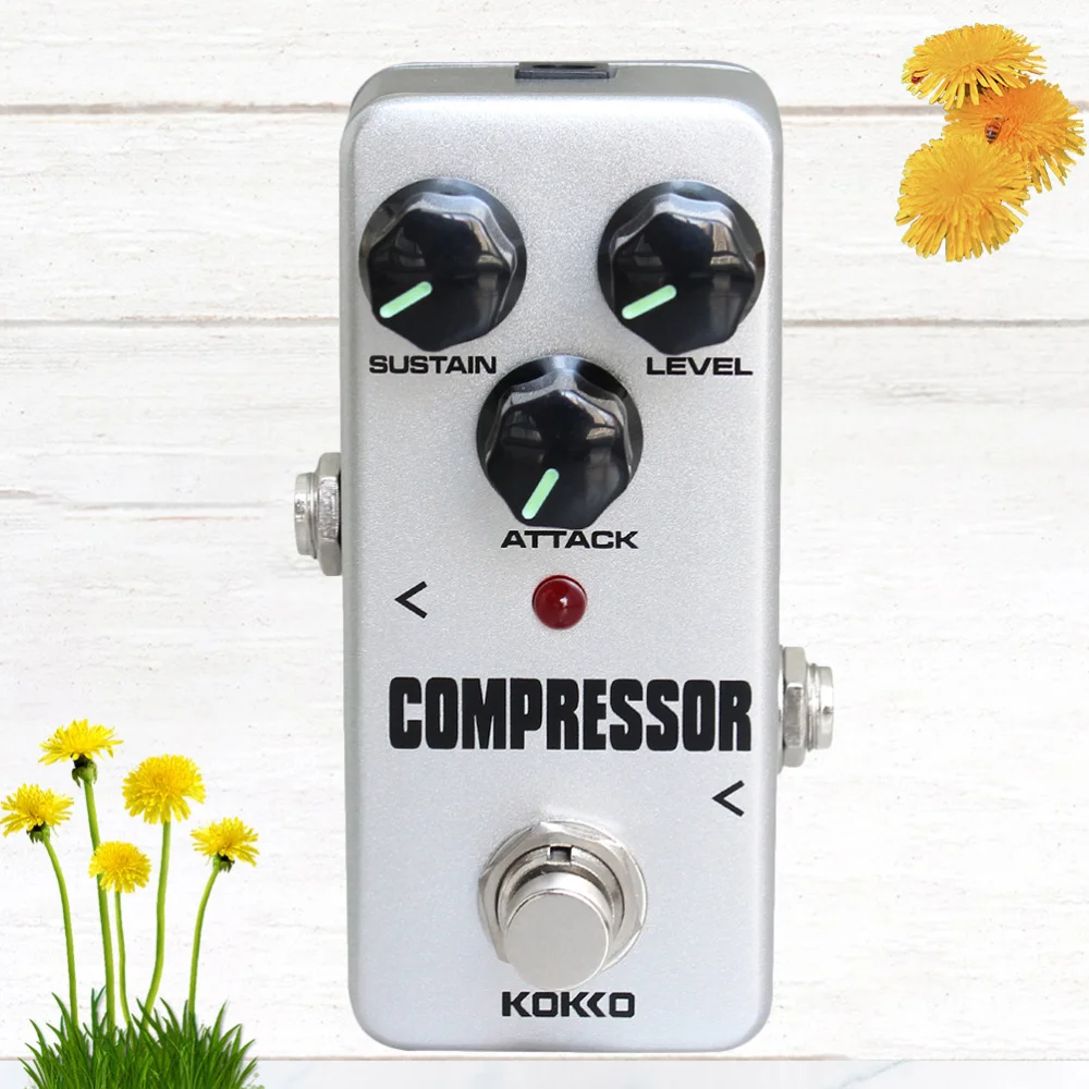 

Mini Compressor Guitar Effect Pedal Portable Electric Guitar Effects Pedal Stompbox True Bypass Guitar Parts (White)