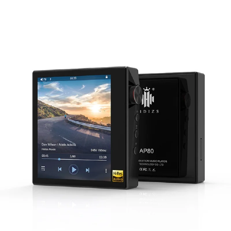 Черный Hidizs AP80 Hi-Res ES9218P Bluetooth HIFI музыкальный MP3 плеер LDAC USB DAC DSD 64/128 fm-радио HibyLink FALC DAP - Цвет: Черный