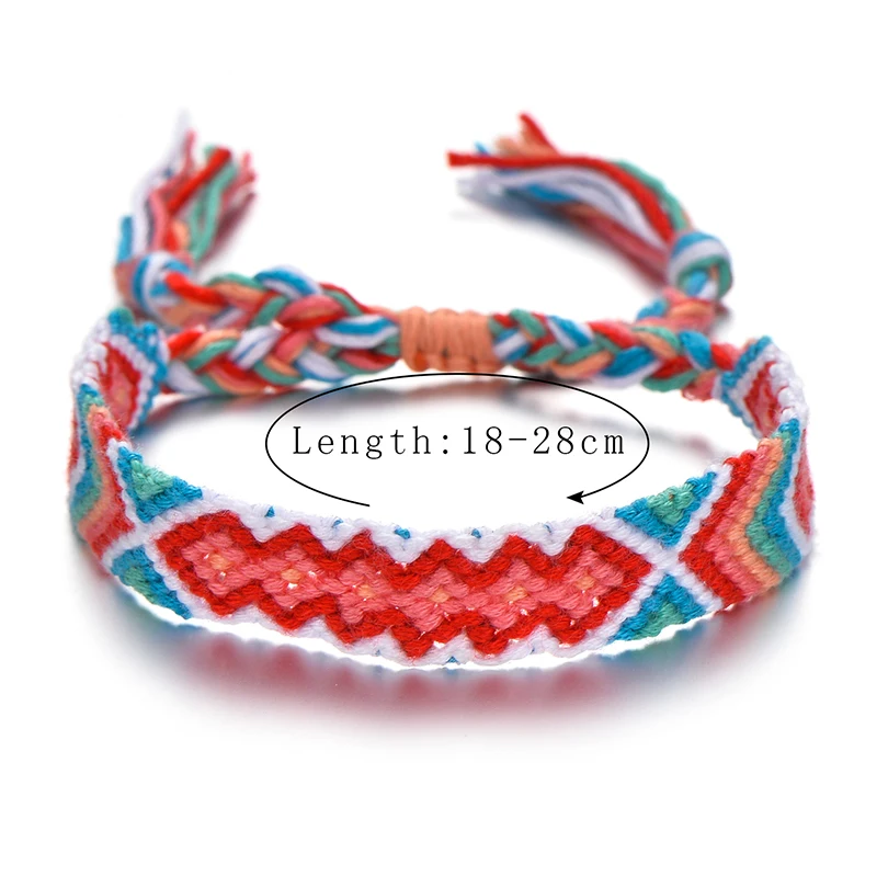 IYOE винтажный этнический Хлопок Веревка Браслеты для женщин Boho акриловые бусины в