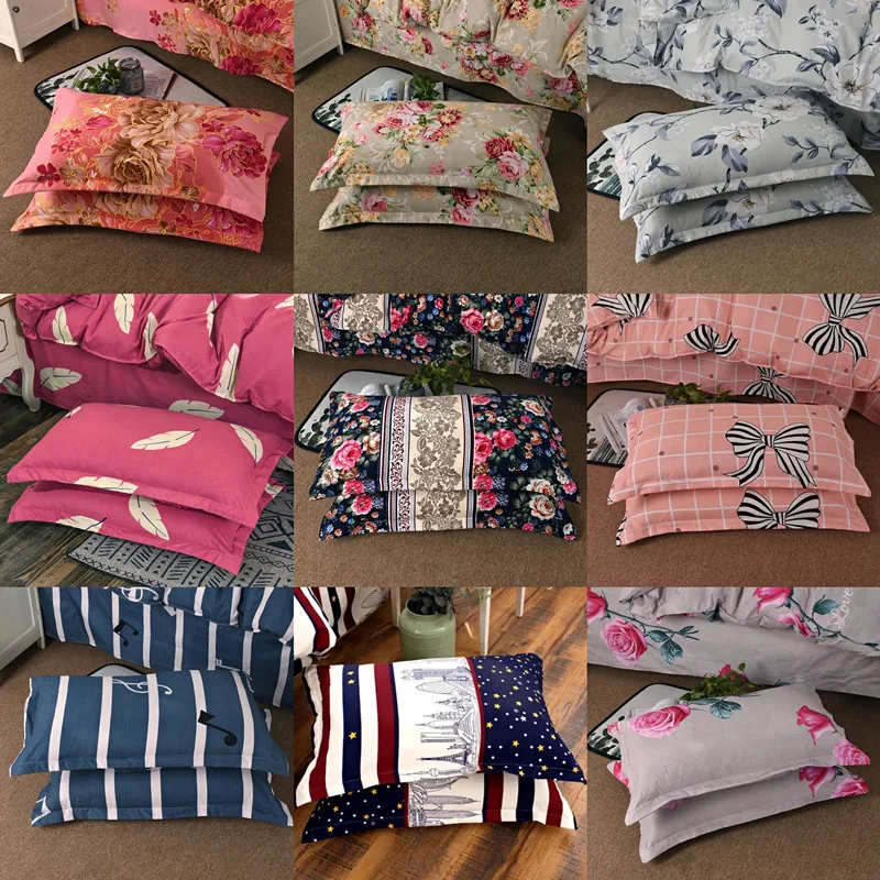 Pillowcase Pillow Case Adult One-Pair Package Skin-Friendly Brushed High-Density plus Size Student | Дом и сад