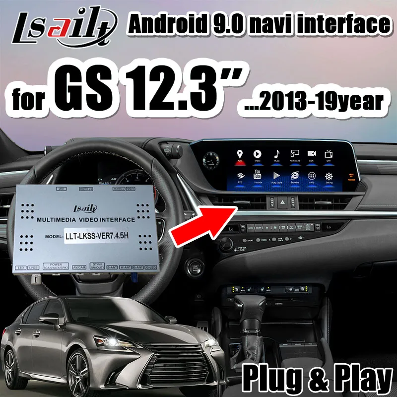 4GB CarPlay/видеоинтерфейс для Lexus GS200t GS450h. 2013 20 с GPS навигацией CarPlay Android Auto YouTube от Lsailt|GPS