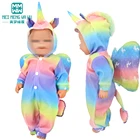 Одежда для кукол 43 см, куклы для новорожденных и 45 см, платье ангела, комбинезон