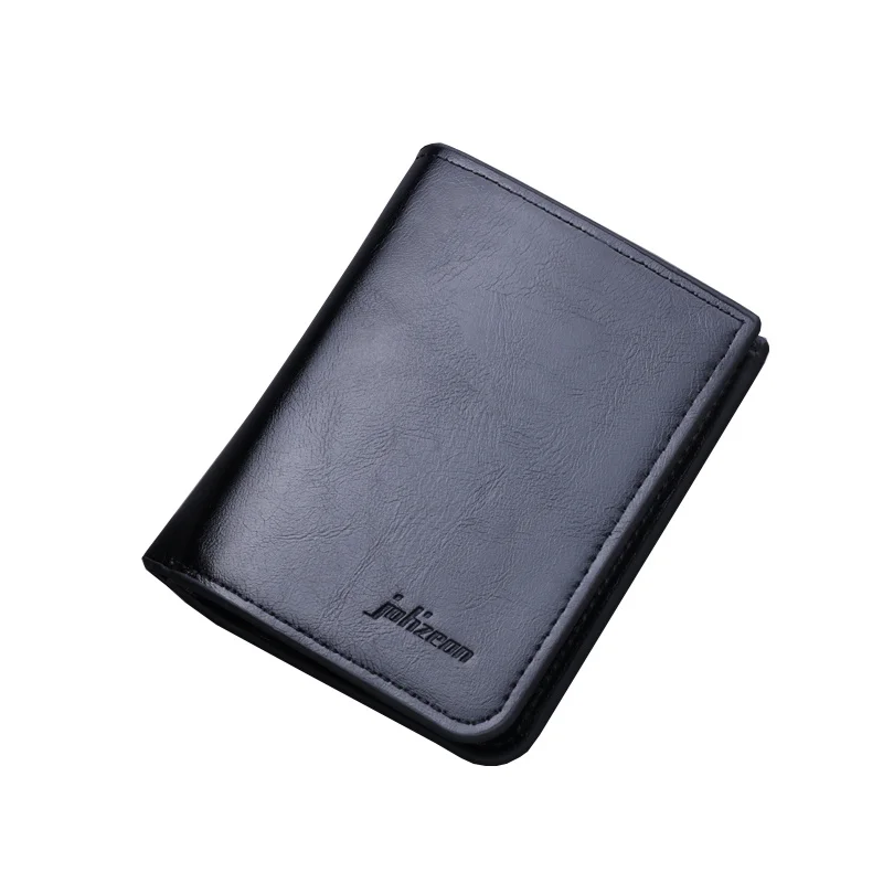 

Wallet Men's Ultra-Thin Oil Wax Leather Short Multi-Card Position Can Hold Driving License with Zip Soft Leather Fashion Wallet