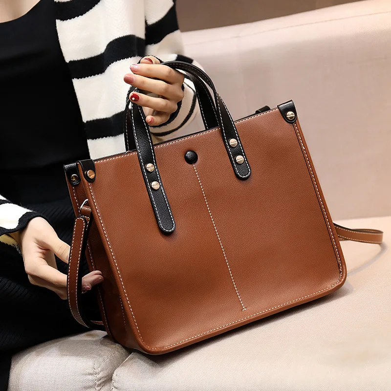 

Real Cowhide 2021 New Large-capacity Soft Leather Fashion Shoulder Bag Crossbody Bags for Women Designer Handbags High Quality