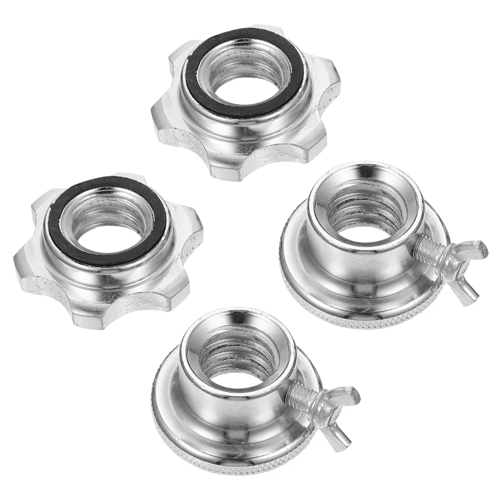 

4 Pcs Barbell Anti-slip Spin-lock Collars Screw Nut Screw Clamp Spin-lock Collar