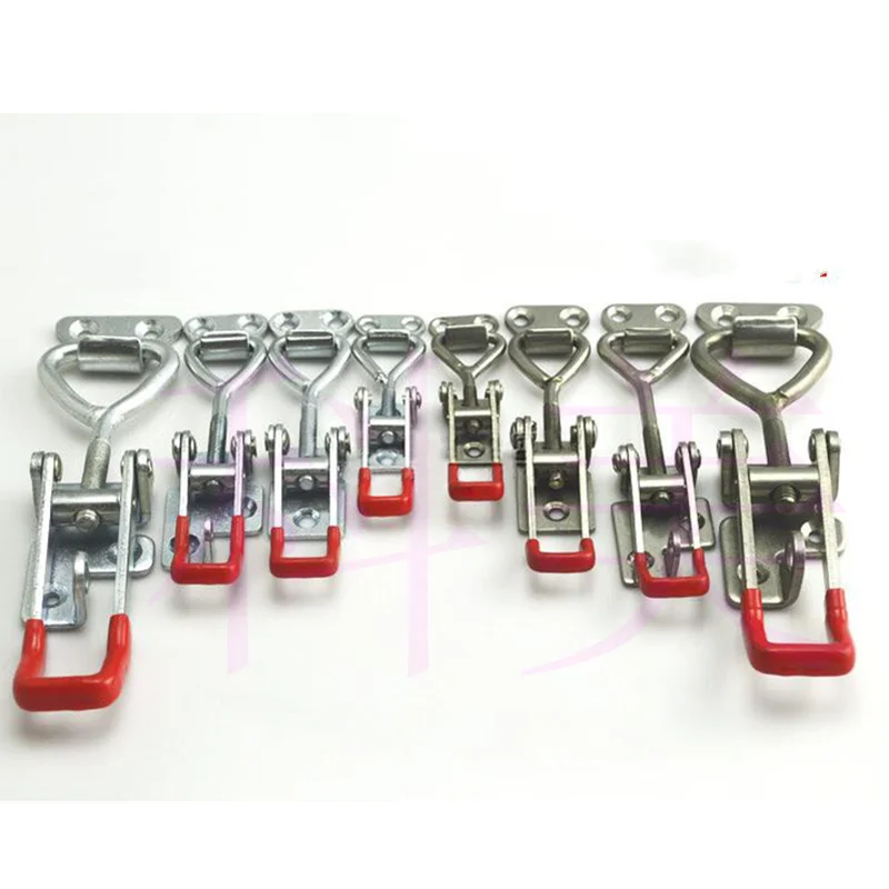 Adjustable Cabinet Boxes Lever Handle Lock Hasp 304Steel OR iron For Home Sliding Metal Horizontal Toggle Clamp Quick clip