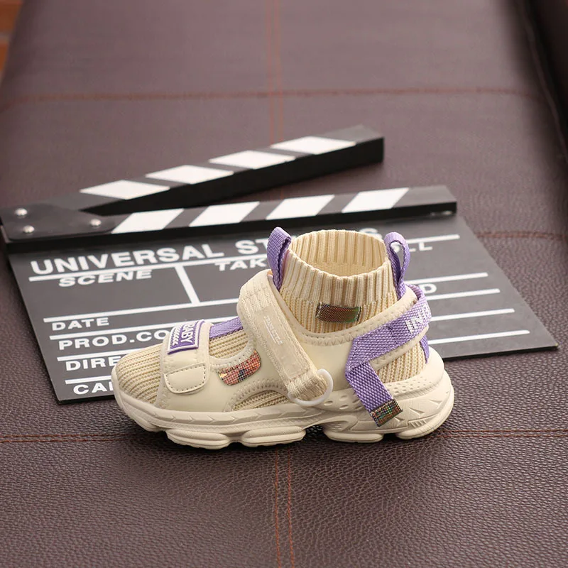 

Autumn new children's soft-soled sports shoes baby flying knit casual shoes boys and girls breathable socks shoesChristmas gifts