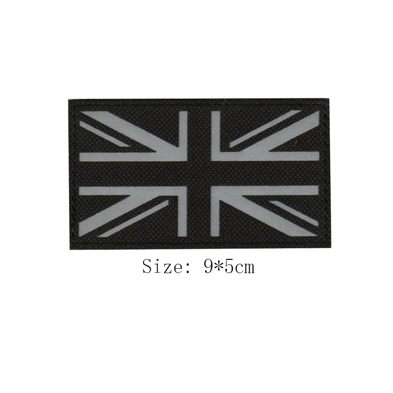 1 шт. Популярная 3D вышивка 9*5 см Британский рисовый флаг ИК светоотражающий