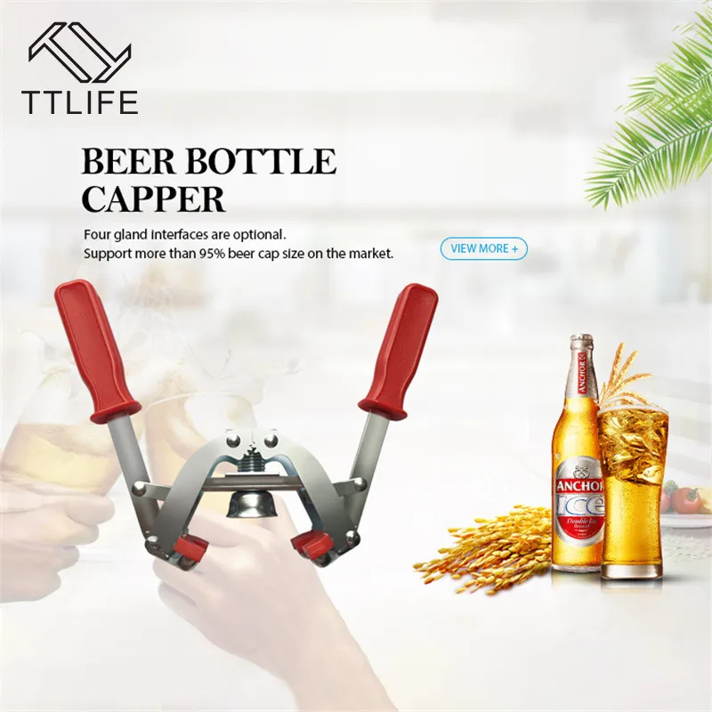 TTLIFE портативная ручная машина для пивных бутылок колпачки многоразового использования стеклянные бутылки