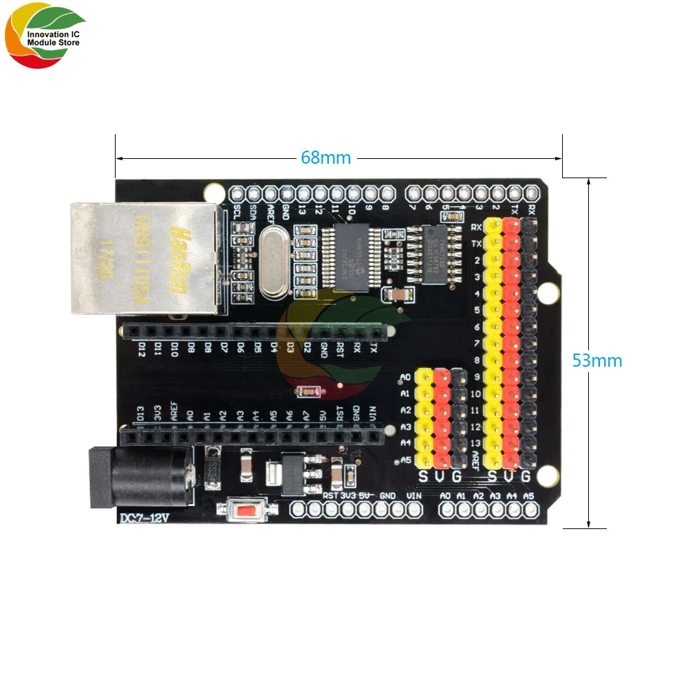 

Ziqqucu Ethernet Shield V2.0 2.0 CH340g NANO 3.0 V3.0 LAN Network Expansion Board Module Compatible For Arduino R3