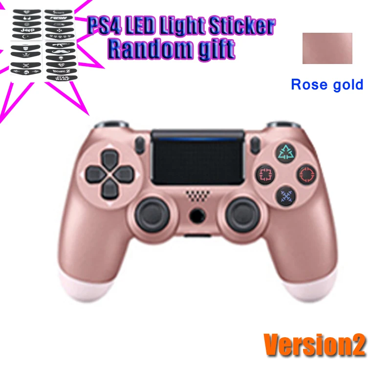 Rose gold Новая версия 2 4,0 контроллер для SONY PS4 Геймпад для Play Station 4 джойстик Беспроводная консоль для PS3 для Dualshock - Цвет: Rose gold