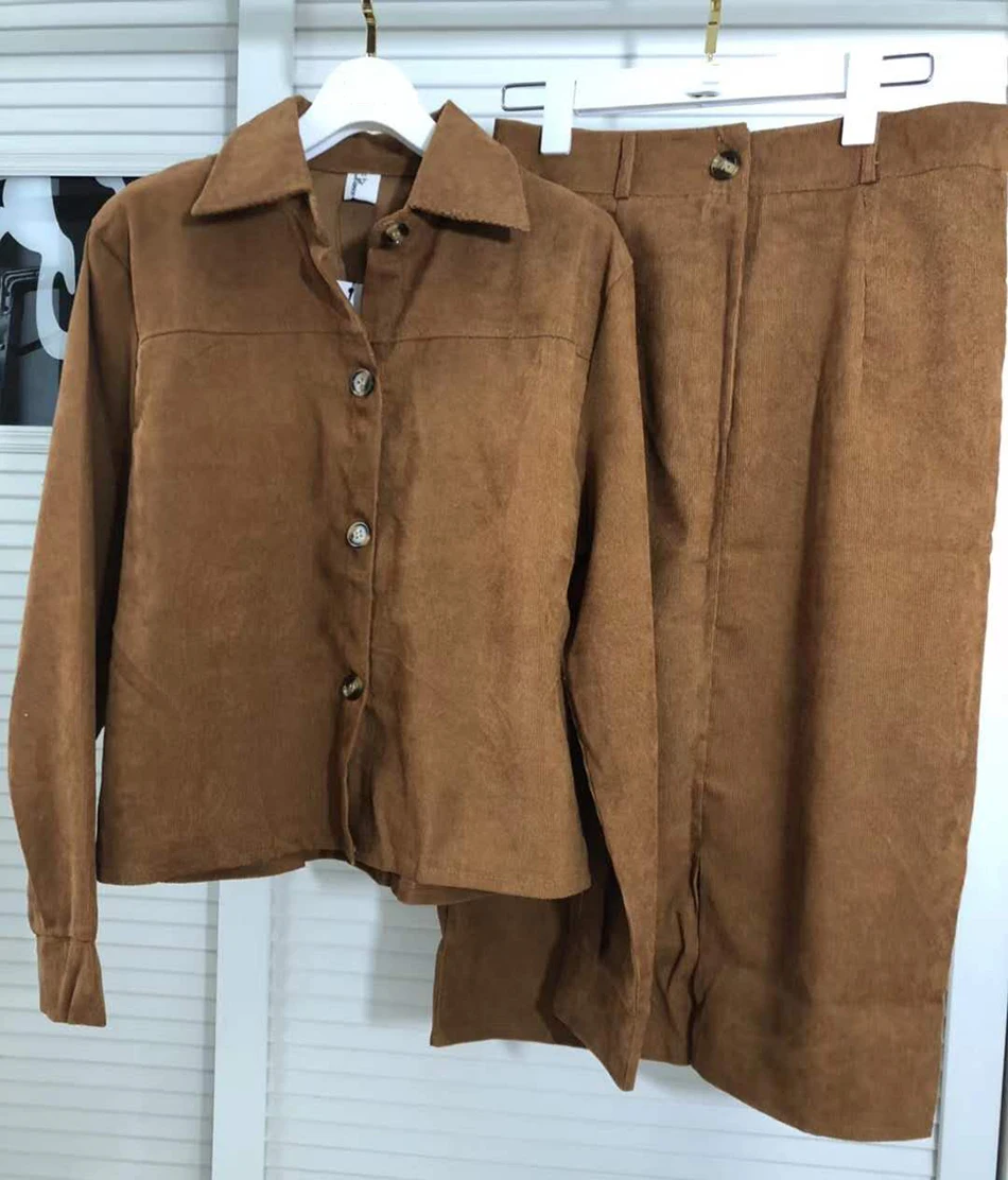 Ailigou абрикосовый серый однотонный Модный повседневный Женский комплект из двух