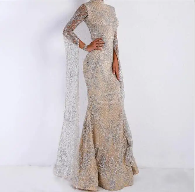 2019 женское сексуальное платье с высоким воротником и длинным рукавом разрезом