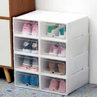 Прозрачная коробка для хранения обуви, утолщенный пылезащитный органайзер для обуви, комбинированный шкаф, 6 шт.