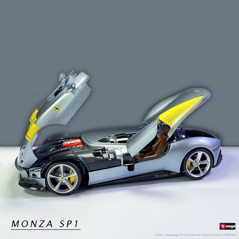 Bburago Neue Antike Skala Ferrari Monza Sp1 Legierung Luxus Fahrzeug Druckguss Autos Modell Spielzeug Sammlung Geschenk Statisches Auto Modell Junge S