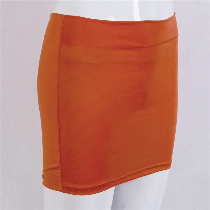 Женская облегающая юбка с высокой талией неоновая юбка-карандаш вечерние