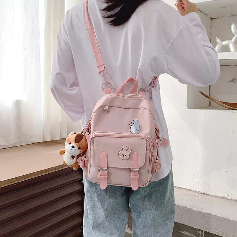 Travle School Backpacks Fashion Mini Backpack Women Kawaii Shoulder Bag for Teenage Girls Multi-Function Small Bagpack Ladies