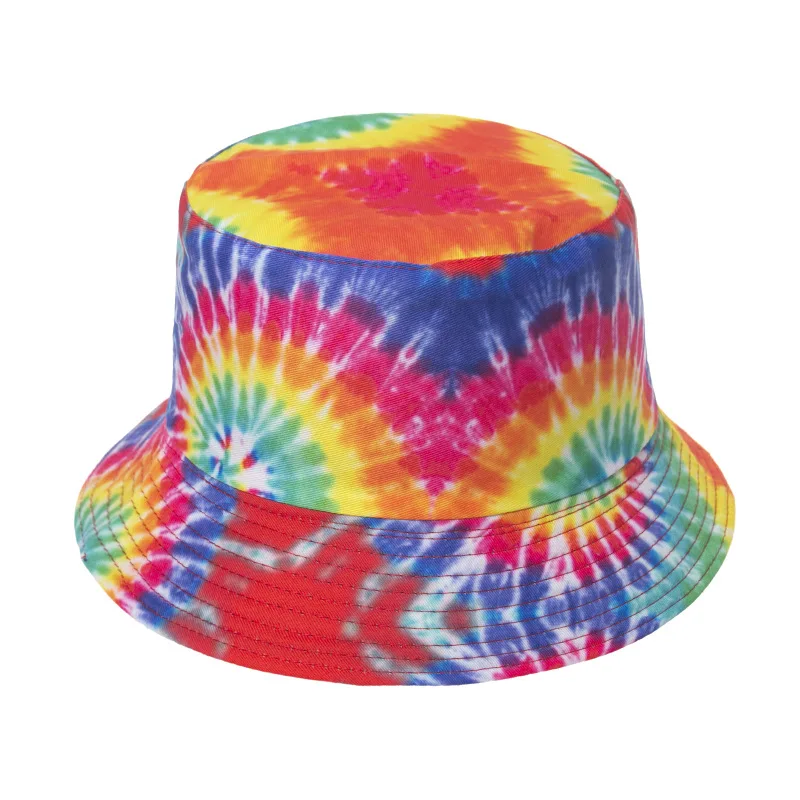 

HanXi New 3D Print Bucket Hats Women Cool Rainbow Fisherman Cap Unisex Hip Hop Gorros Men women Summer Panama Cap Beach