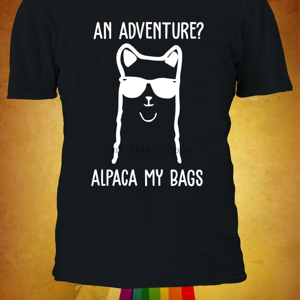 Футболка с альпакой и надписью My Bags для мужчин женщин |
