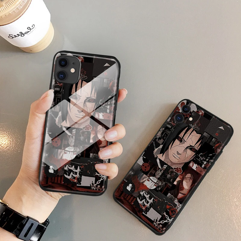 Naruto Uchiha Itachi for iPhone SE 6 6s 7 8 plus x xr xs 11 12Pro max 12 mini tempered glass phone cases cover soft silicone | Мобильные