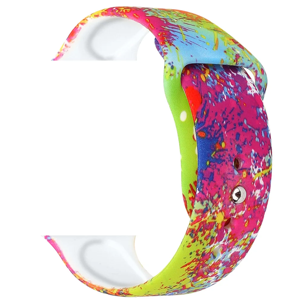 Style 8 Oulucci Одноцветный ремешок для apple watch 38 мм/40 мм/42 мм/44 мм спортивный ремешок силиконовый ремешок аксессуары для apple watch 5/4/3/2/1 - Цвет ремешка: Style 8