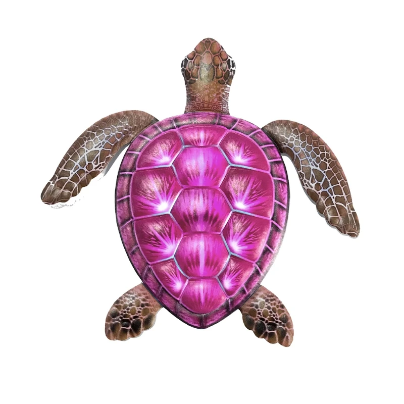 

Color Shell Turtle Metal Wall Art Decor Elegant Hanging Sculpture for Home