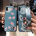 Чехол с ремешком на запястье для Xiaomi Redmi K30, чехол для Xiomi Redmi Note 7 8 Pro, мягкий чехол из ТПУ с цветами для Xiaomi Redmi Note 7 8 Pro