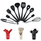 Черный, белый, красный, фотоинструмент, силиконовая антипригарная сковорода, инструменты для выпечки, кухонная утварь, набор кухонной утвари, аксессуары для гаджетов