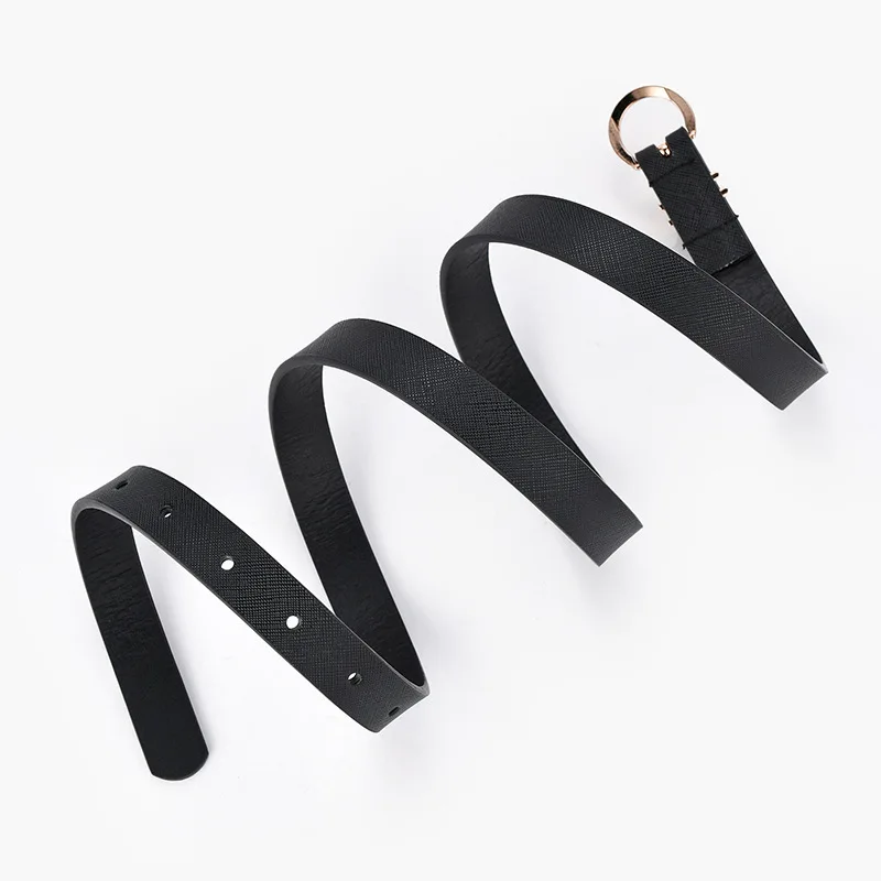 

Fashion Womens Thin Belt Faux Leather New Design Hot Oval Buckle Waistband Solid Color 106x1.8cm Belts Leisure Belts For Women