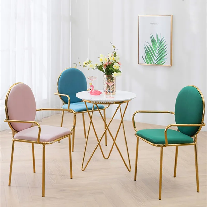 Креативный обеденный стул в скандинавском стиле из кованого железа