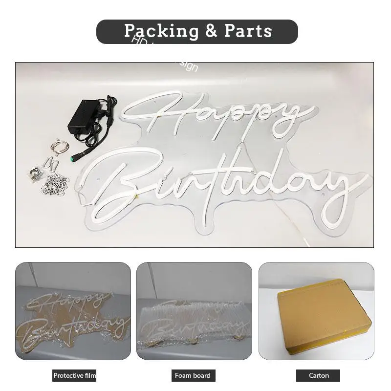 HDJSign светодиодная неоновая вывеска на день рождения пользовательский Декор