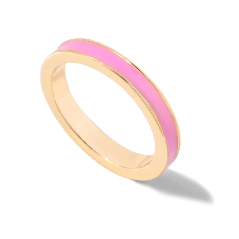

5 PCS Colorful Ring Alloy Rings Set for Women Girl Couple Cute Color Plain Stackable Finger Ring for Women Girl Couple