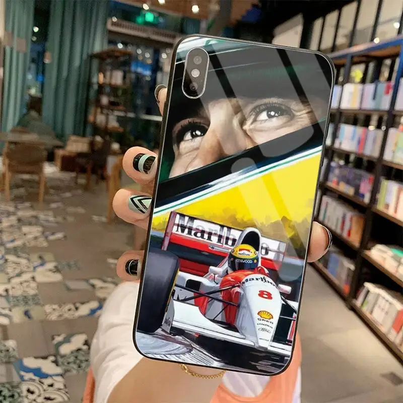 Чехол для телефона PENGHUWAN Racing Ayrton Senna из закаленного стекла iPhone 11 Pro XR XS MAX 8X7 6S 6 Plus SE