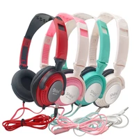 shini wired headphones with microphone 3 5mm earphones foldable gaming headset super bass stereo music headset for pc phones