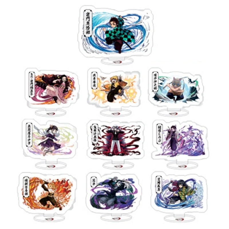 

Anime Demon Slayer Acrylic Stand Figure Model Plate Holder Cake Topper Toys Desktop Decor