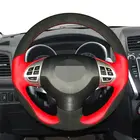 Для Mitsubishi Lancer X 10 2007-2015 Outlander 2006-2013 ASX 2010-2013 Colt DIY черный замшевый чехол рулевого колеса автомобиля