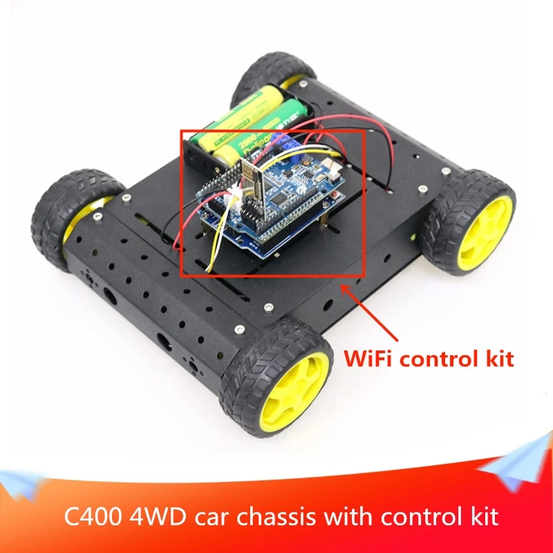 Автомобильный шасси C400 4WD с Wi Fi/Bluetooth/ручным управлением металлический робот
