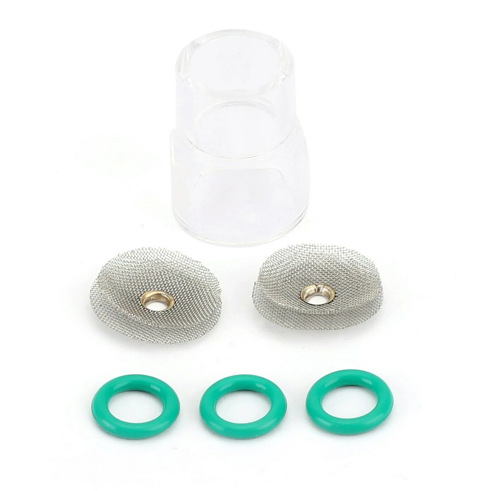 

6Pcs #12 Glass Pyrex Cup TIG Welding Torch Gas Lens Fit For WP-9 WP-17 Kit Welding Torch Kit Fit High Quality