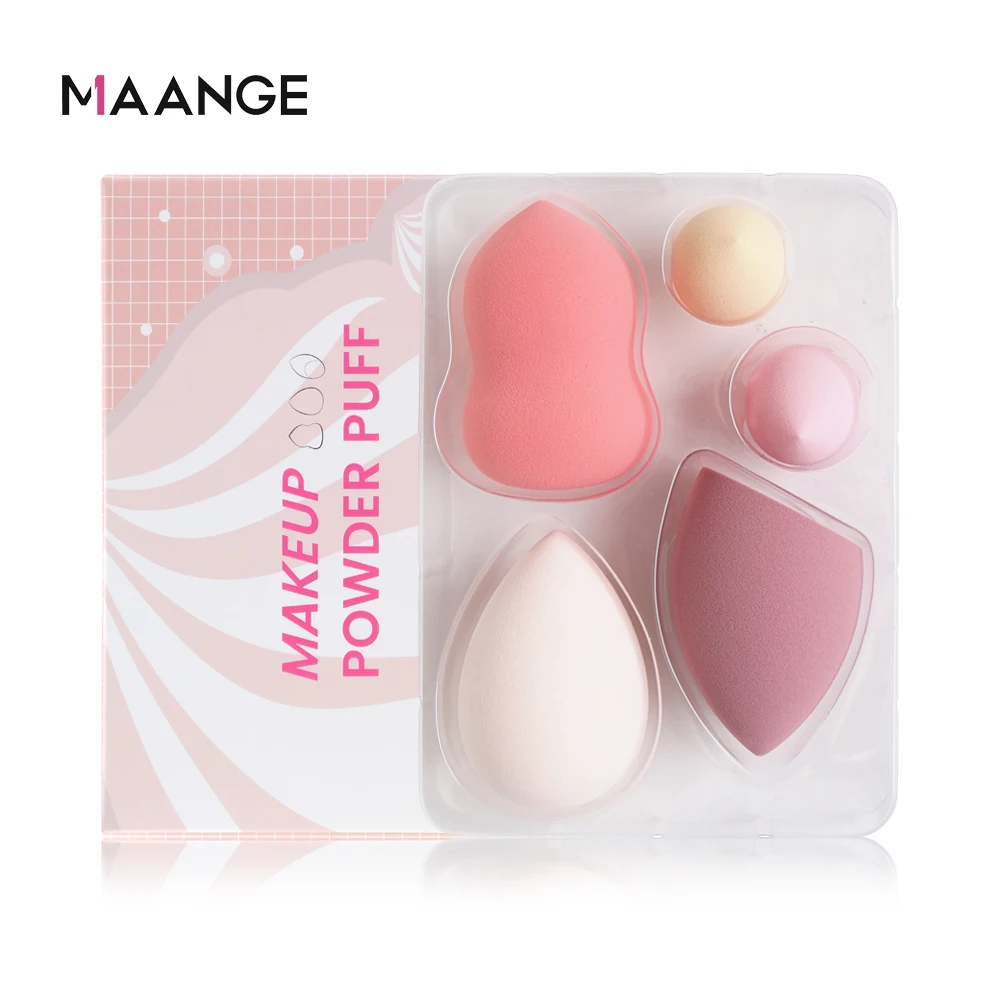 MAANGE 5 шт. набор губок для макияжа основа Губка косметическая пудра пудры гладкая