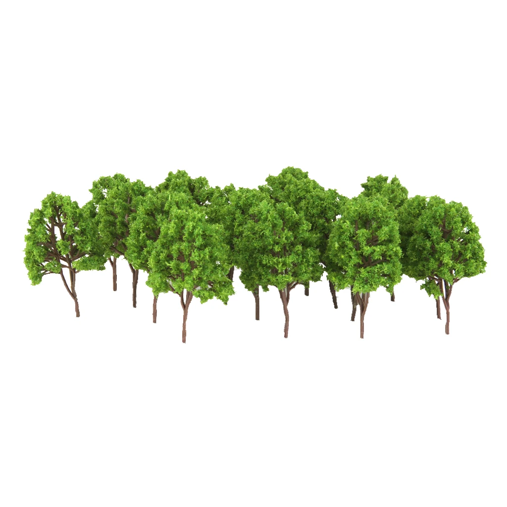 20pcs Miniature Trees for Railways Trains Layouts Architectural Supplies N Scale | Model Building Kits