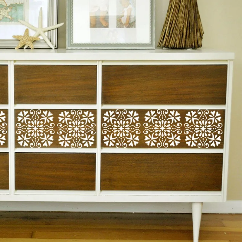 Трафарет для рисования в стиле мандалы 16pcs15*15 трафарет DIY шаблон Украшение стен