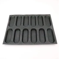 hot sale silicone baguette pan non stick perforated french bread pan formshot dog molds baking liners mat bread mould