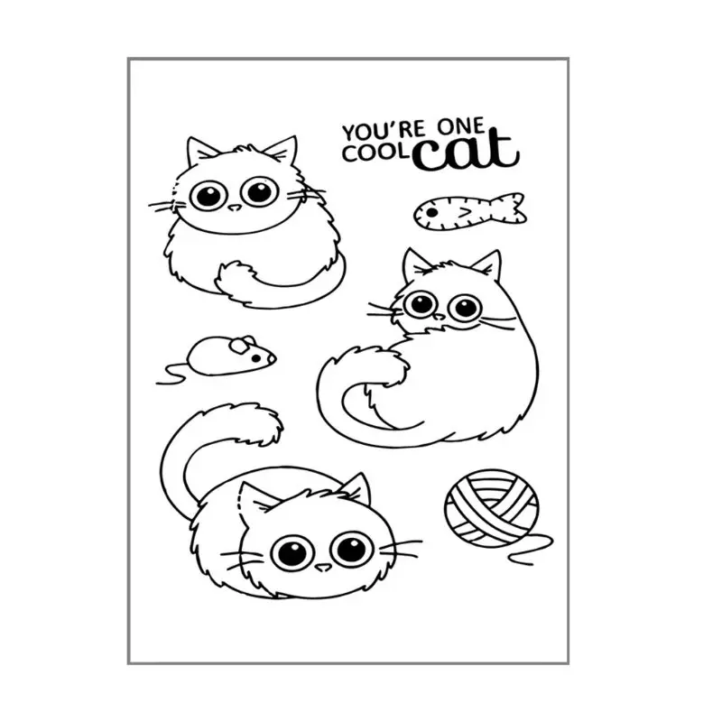 Крутая кошка сделай сам силиконовая прозрачная печать фотоальбом Декор