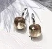 Милые трендовые брендовые красочные серьги в форме конфет золотые классические 23 цвета граненые хрустальные квадратные висячие серьги женские ювелирные изделия - Окраска металла: Покрытый голубым цинком