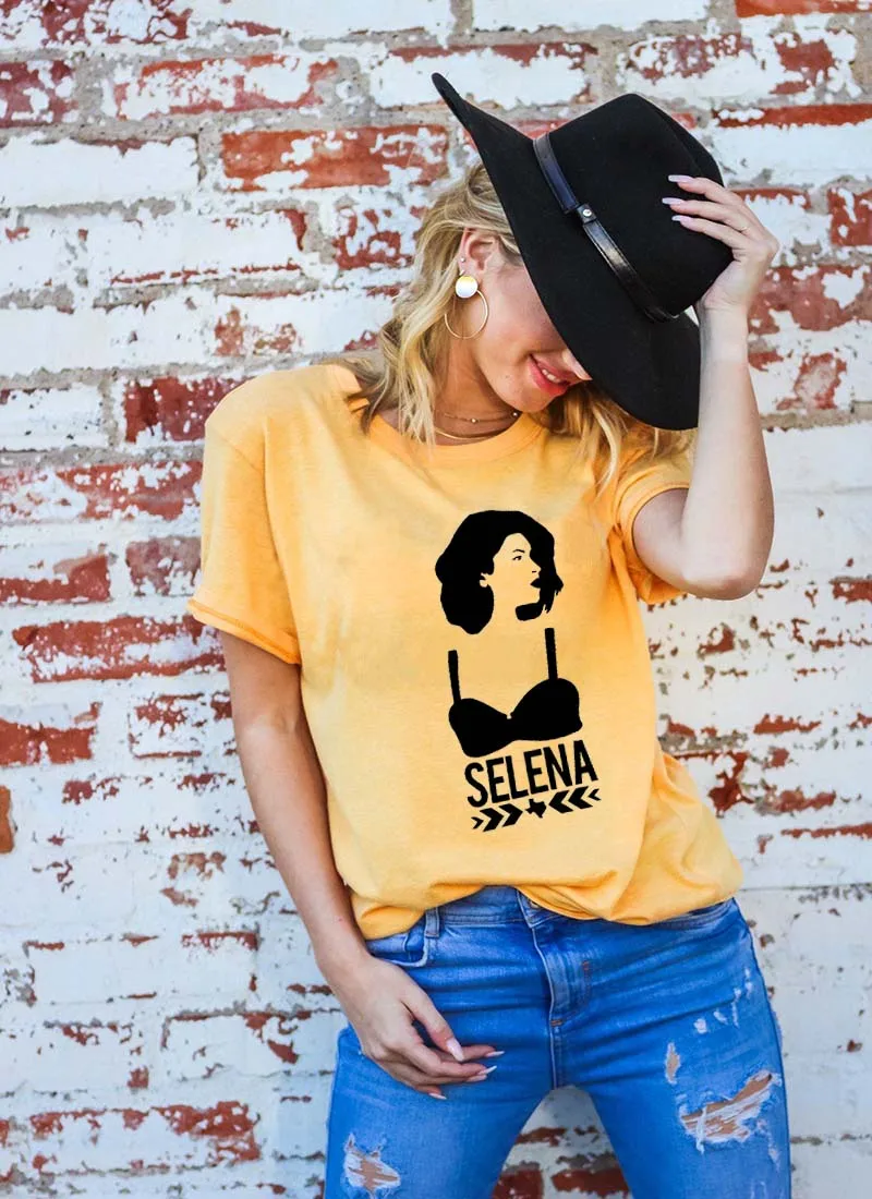 Selena Graphic/Новое поступление летняя забавная Повседневная Женская футболка из 100%