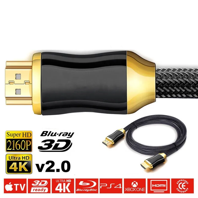 HDMI совместимый кабель 4K 60 Гц 1 м 2 3 5 10 высокоскоростной 0 с золотым покрытием шнур